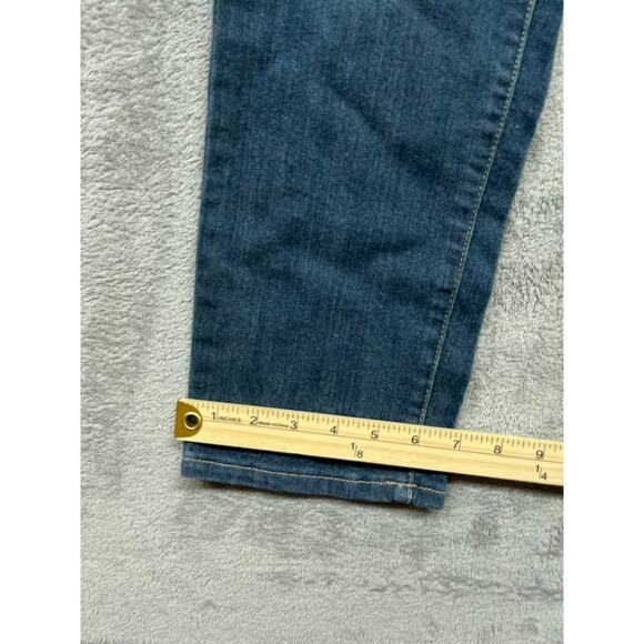 August Jeans Womens Size 38 Blue Faded Embroidered - Picture 6 of 7